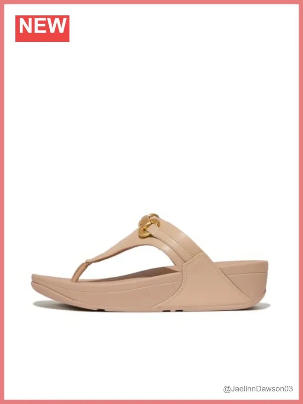 FitFlop Lulu Leather Toe-Post Platform Sandals Chunky Snaffle Wedge